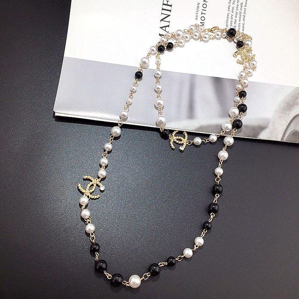 

pearl necklace for women diamonds beaded necklace gold necklaces fashion statement chain necklace, Silver