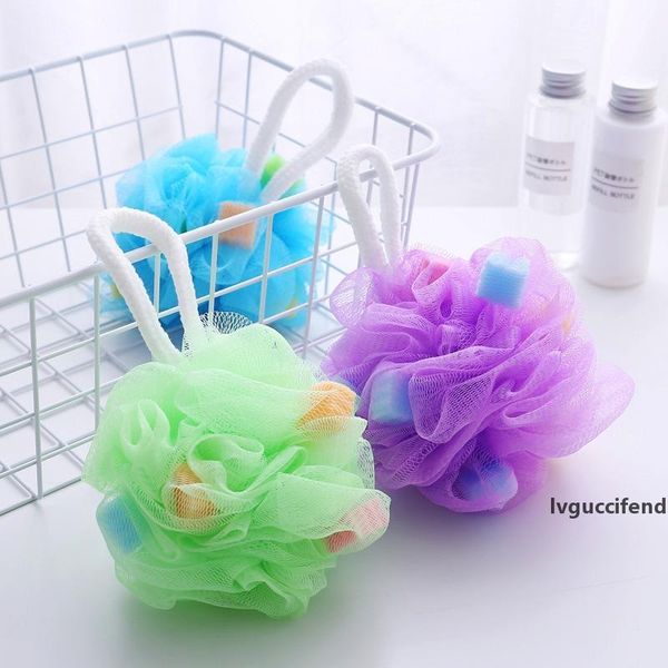 

30 gram mesh bath sponge small mesh pouf bath ball colorful mesh shower sponges for kids