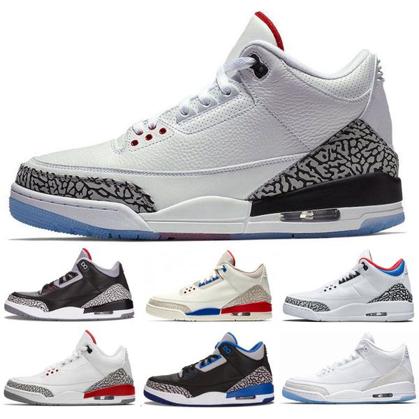 

new jumpman 3 black cement true blue white cement sport blue infrared 23 wolf grey mens kids basketball shoes for men sneakers