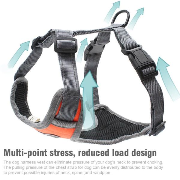 

dog collars & leashes with reflective strips safe no pull training harness adjustable size durable
