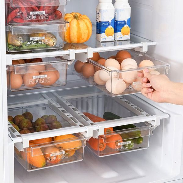 

scrolling egg storage carrier container organizer holder for fridge