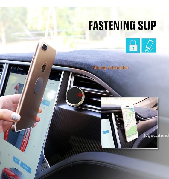 

new car magnetic air vent mount mobile smart phone holder handdashboard phone metal stand for cellphone iphone 7 6 samsung s8