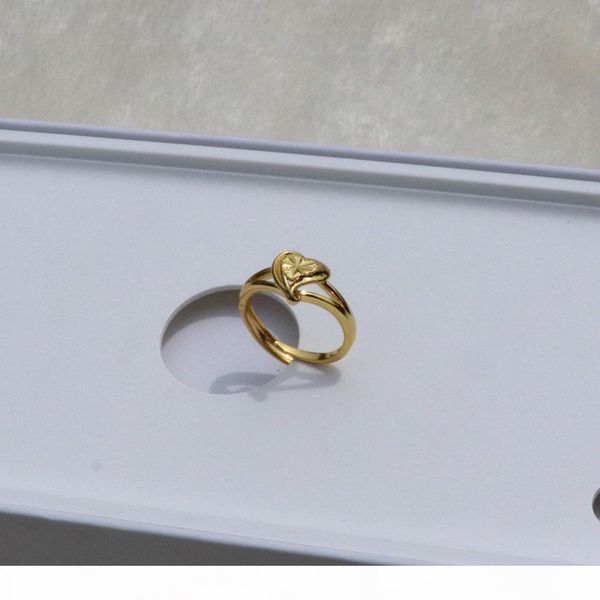 

r polished 24 k solid yellow fine gold gf heart love ring women ladies open style ring, Slivery;golden