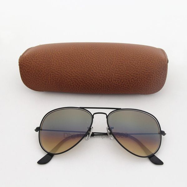 

fashion vassl gradient sunglasses sun glasses for men women black metal frame brown glass lens 58mm with box, White;black