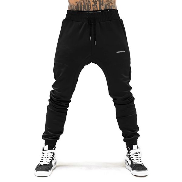 

autumn mens gym fitness pants bodybuilding jogging workout trousers sport running cotton breathable joggers sweatpants, Black;blue