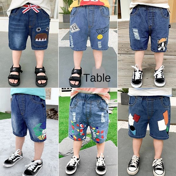 

children's wear men's and jeans children's wear jeans denim shorts new thin casual denim pants baby pants fashion, Blue