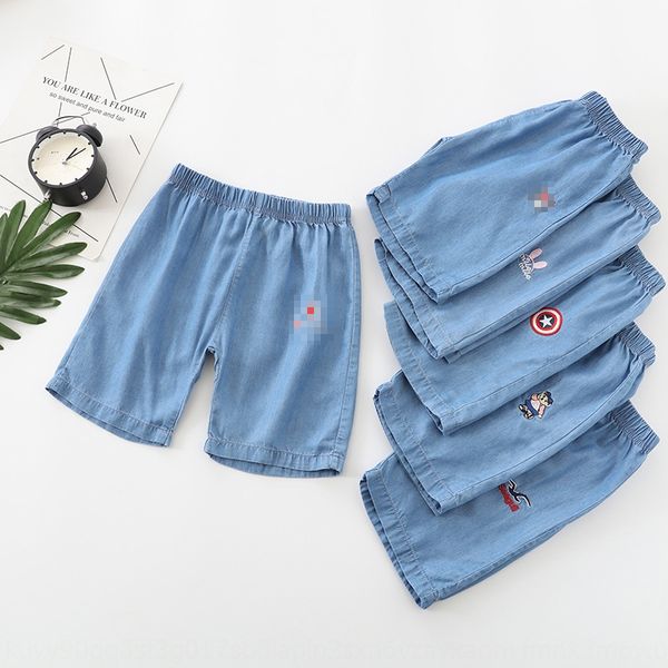

130-170 medium and large children's denim and shorts 20 summer children's tencel cotton denim shorts 1511, Blue
