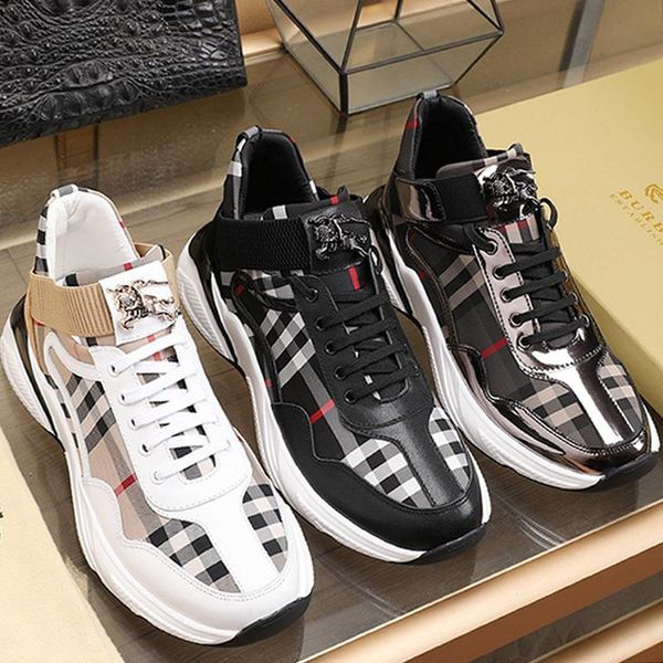 

new arrival mens shoes luxury vintage designer footwears chunky sneakers lace -up low casual men shoes scarpe da uomo, Black