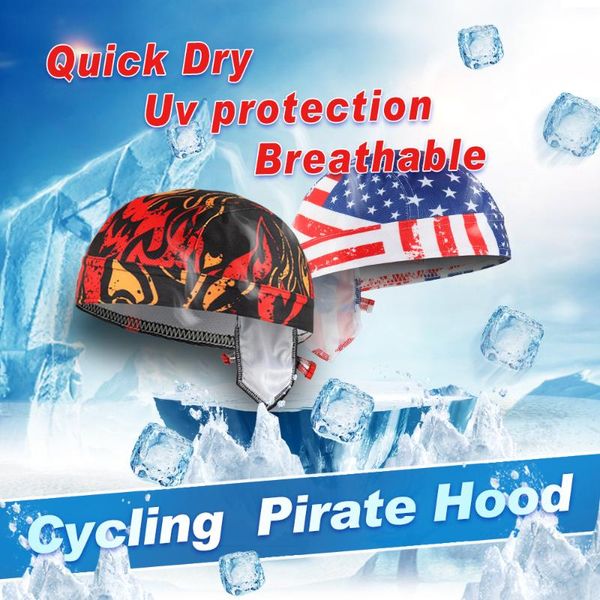 

arsuexo quick dry cycling cap quick dry clean shawl headband bandana ciclismo bike cap cycling hat bandana men head scarf, Black