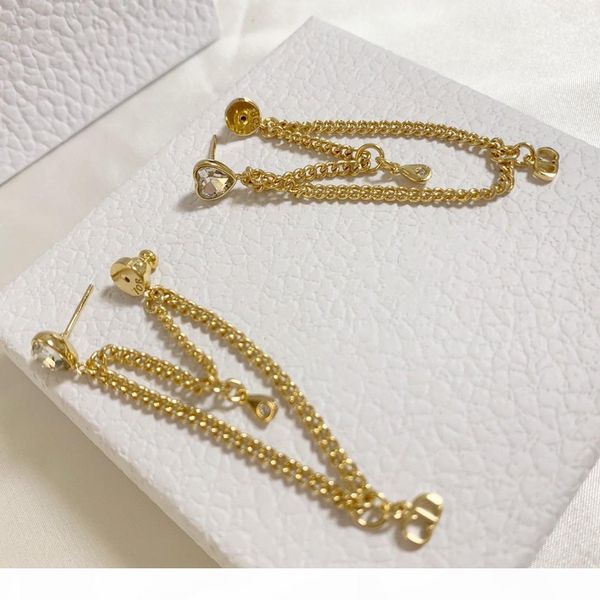

e new chain tassel fashion designer earrings luxury designer jewelry women earrings, Golden
