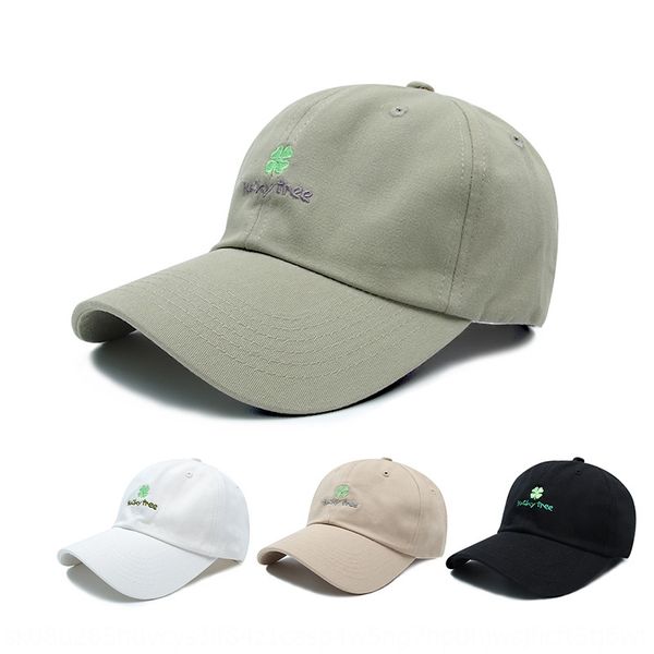 

female korean style tide brand all-match fashion screen baseball hat sun hat four-leaf grass sunshade male sun cap baseball cap, Blue;gray