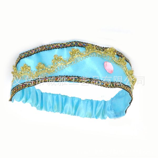 

qpkxp aladdin children's jasmine princess belly dance cos headband aladdin lantern children's jasmine princess accessories headdre, Black;red