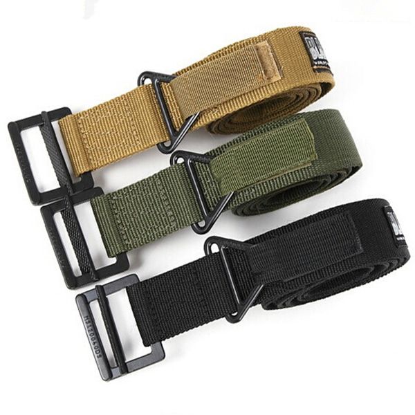 

waist support cqb tactical combat belt men's outdoor multi-purpose canvas, Black;gray
