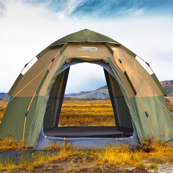 

outdoor camping tent double-layer wateroproof family automatic tent 5-8 persons portable breathable outdoor traveling trip