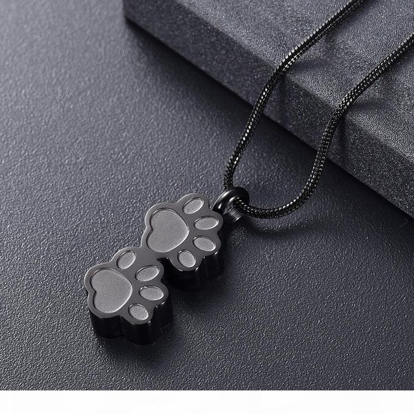 

lkj9955 funnel & gift box, cool men necklace hold loved pet dog cat ashes memorial urn locket funeral casket, Silver