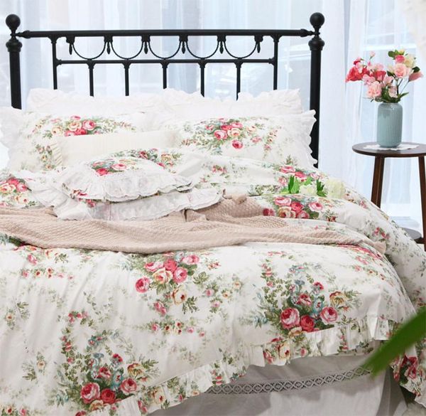 

пастырское цветок комплект постельных принадлежностей для взрослых девушка, полная королева король хлопка тенденция цветочный двойной домашн