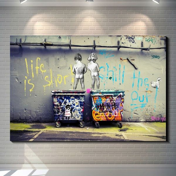 

canvas painting wall posters and prints naughty kids wall art pictures for living children room decoration dining entrance l home decor