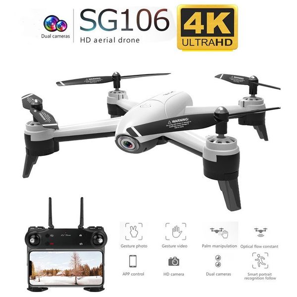 

drone wifi fpv 720p 1080p 4k optical flow hd dual camera rc drone foldable remote control quadcopter dron children toys sg106
