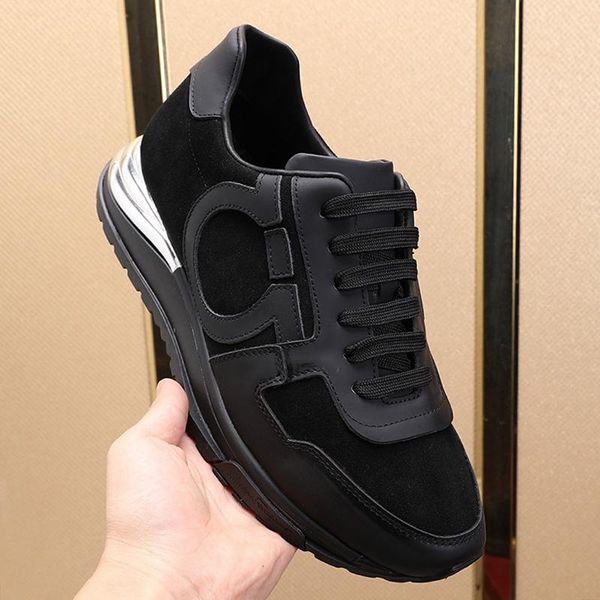 

2021 new arrival men shoes with origin box autumn and winter comfortable footwears luxury lace -up plus size casual men shoes sa, Black