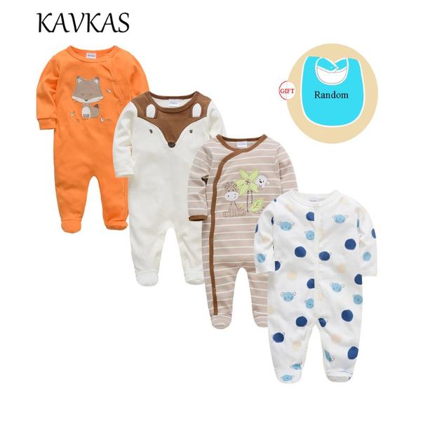 

brand 2020 4 pcs/lot baby clothes long sleeve o-neck cotton baby rompers newborn jumpsuit roupa de bebes girls boys pajamas, Blue