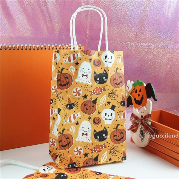 

halloween easter party decoration pumpkin ghost paper candy bag baking cookies box home props supplies bag ct0215