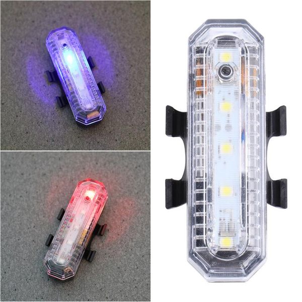 

bike usb charging light mountain bike light bicycle led tail safety warning cycling night (red blue light