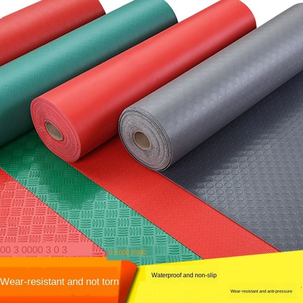 

uue5e pvc floor non-slip mat carpet rubber plastic anti-skid mat bathroom waterproof floor kitchen stair blanket wear-resistant workshop war