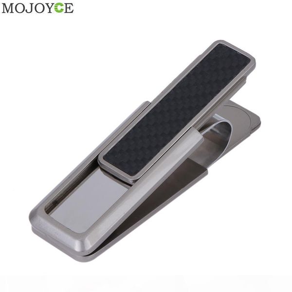 

последние из нержавеющей стали сплава мужские деньги клип бумажник женщин тонкий металл держатель денег пара safe id card зажим зажим, Black