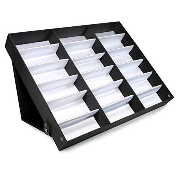 

new high grade 18 pcs sunglasses organizer eyewear tray display display storage case stand case eyewear organizer collector t200629