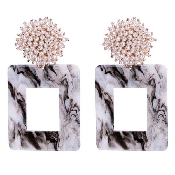 

eh8260 exaggerated multilayer acetate board spanish woven earrings bohemia, Golden