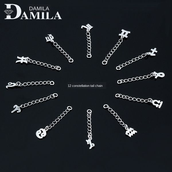

special) sterling silver pendant jewelry diy jewelry accessories diy 12 constellation pendant tail chain extension chain gift