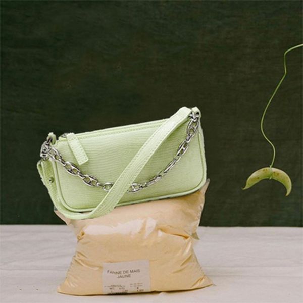 

2020 retro mini chain crocodile pattern women bags solid color leather underarm bag women shoulder bag totes handbags purse