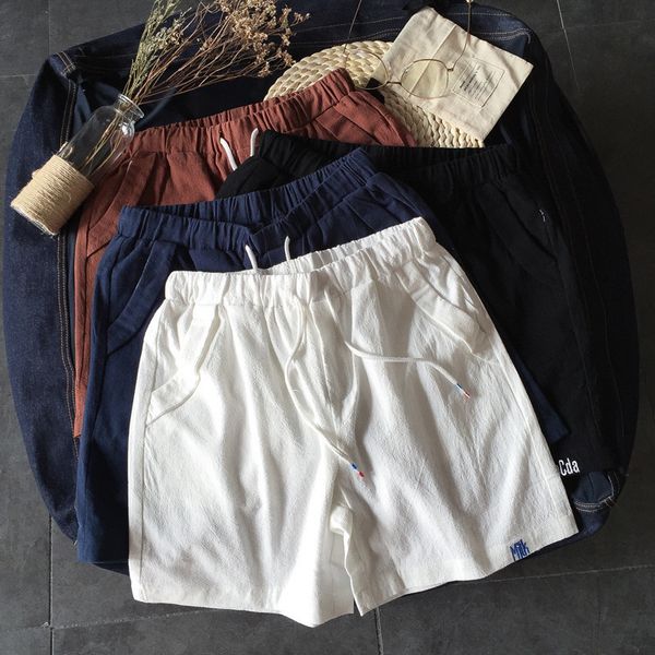 

shorts men's summer loose casual pants fifth trend athletic 5 beach shorts-40, White;black