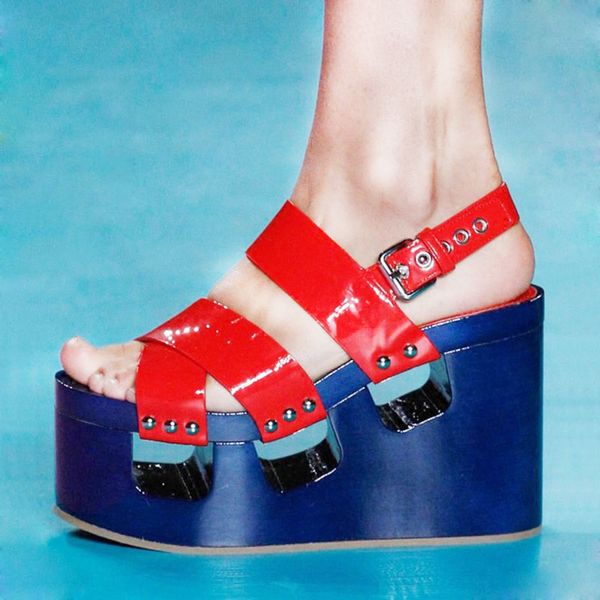 

italian runway shoes pink gladiator sandals sponge bottom belt buckle high-heeled platform open toe sandals wedges sandals cs09, Black