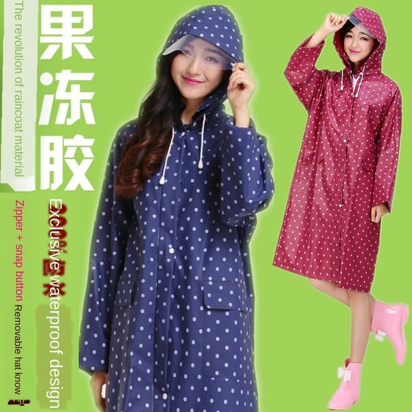 

qwqdm upgrade zipper thickened eva korean fashion cute girl personality cloak raincoat/poncho upgrade zipper thickened eva korean fash, Red;brown