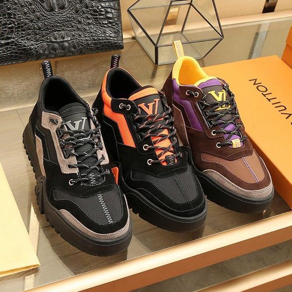 

hiking sneaker men shoes breathable lace -up fashion trainers sneakers casual with dust bag mens shoes vintage scarpe da uomo sale