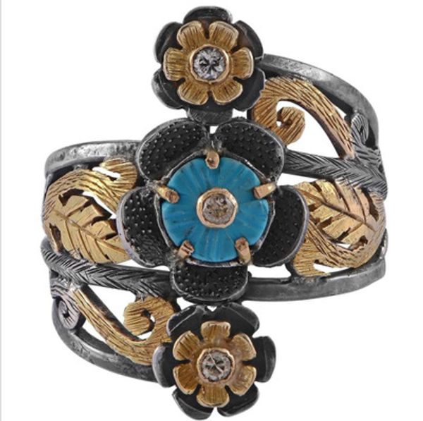 

electroplating oil painting ring creative ring popular men women hand jewelry vintage plant accessories female rings, Silver