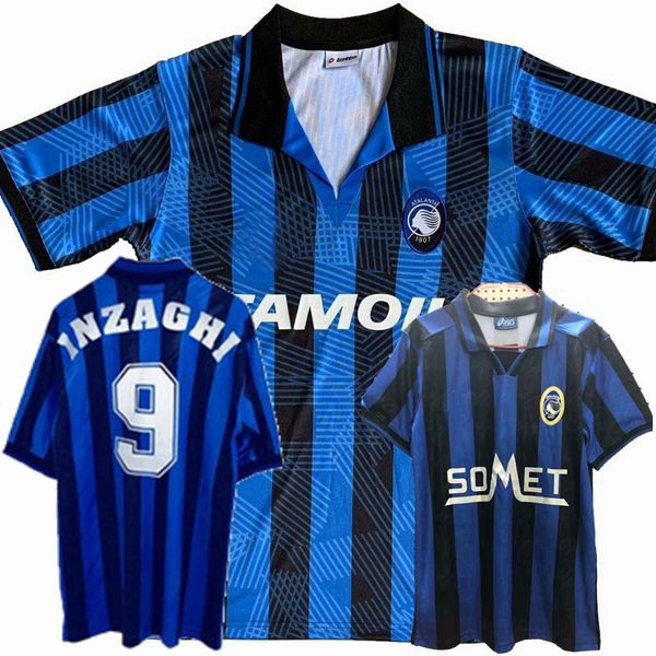 

ретро 91/92/96/97 аталанта трикотажные изделия футбола индзаги d.morfeo fortunato bonacina 1991 1992 1996 1997 ретро футбол спорт рубашка, Black;yellow