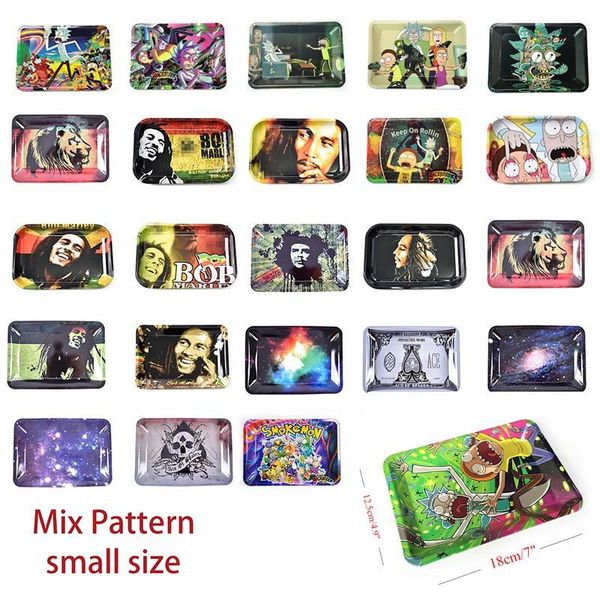 

Роллинг Tray Ролл Tobacco Papers Tinplate Металлические лотки Размер 180 * 125mm / 285 * 185мм Окрашенный лоток для курительных труб Херб кофемолки
