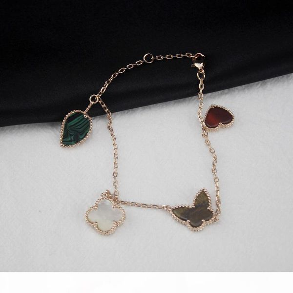 

women tassel bracelet women men male jewelry rose gold butterfly diamond bracelets charms wedding jewelry, Black