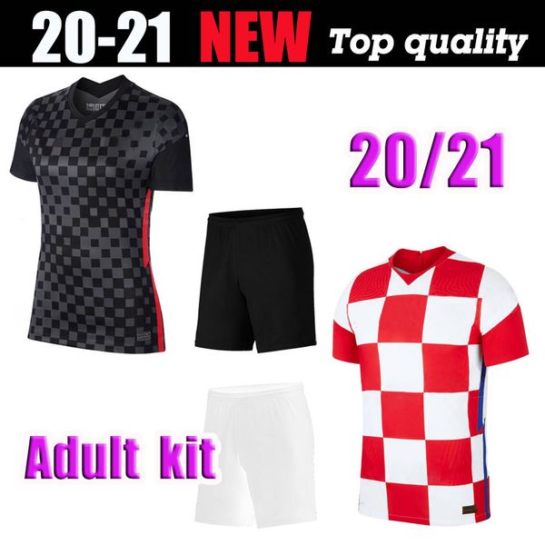 

2020 mandzukic vida rebic rakitic hrvatska 20 21 men set soccer jersey lovren croadia luka modric voetbal croazia football shirts, Black