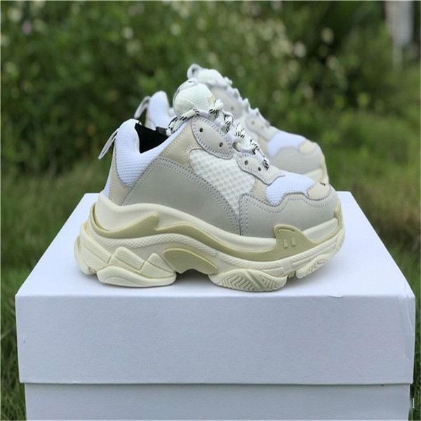 

wholesale paris triple s 17fw crystal bottom green new dad shoes platform triple s sneakers mens women old grandpa trainers 36-45