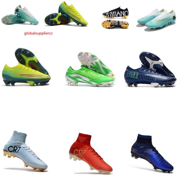 

blue green children soccer cleats mercurial superfly v sx neymar jr 100% original kids soccer shoes cristiano ronaldo womens football boots, Black;green