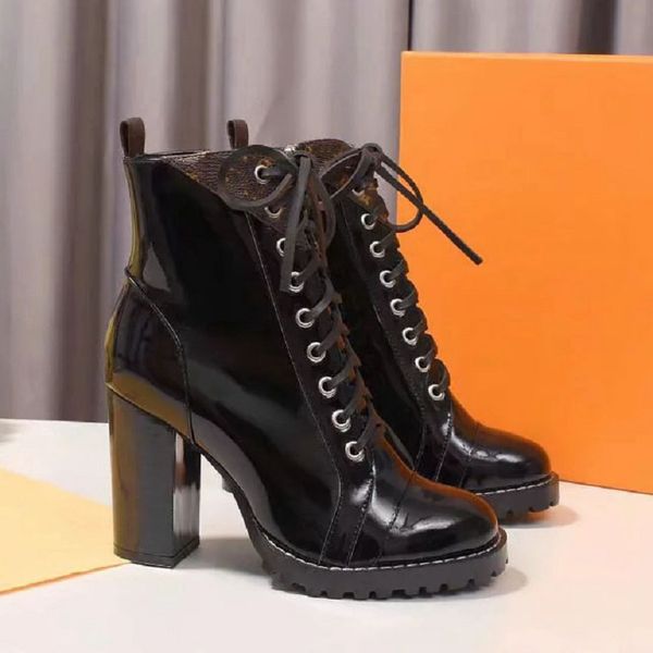 

классики конструктора ботильонов модные и изысканные женщины сапог и высокие каблуки из натуральной кожи на открытом воздухе моды сапоги sh0, Black