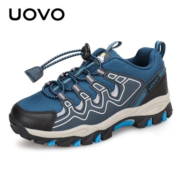 

athletic & outdoor uovo 2021 boys sports shoes autumn kids breathable children hiking spring and sneakers eur #27-39, Black