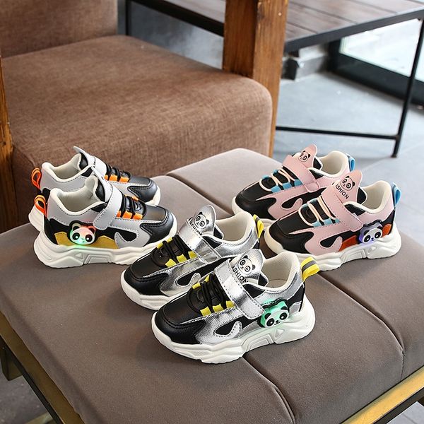 

lighting sports 2019 new 1-3-6 years old waterproof anti-skid sneakers children's children's shoes baby toddler shoes, Black