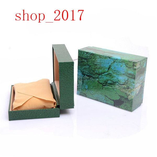 

yy luxury watch brand green original box papers gift watches boxes leather bag card for rolex watch box.729, Black;blue