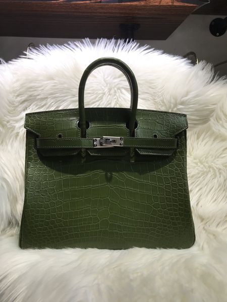 

whosale матовый amy зеленый крокодил кожа дизайн кошелек 30см, полностью ручной работы с воском нити, золота и серебра аппаратных средств, н