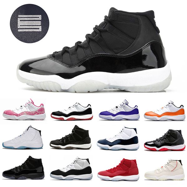 

25th anniversary jumpman 11 mens basketball shoes 72-10 bred low concord 11s cap and gown space jam men women trainers sports sneakers