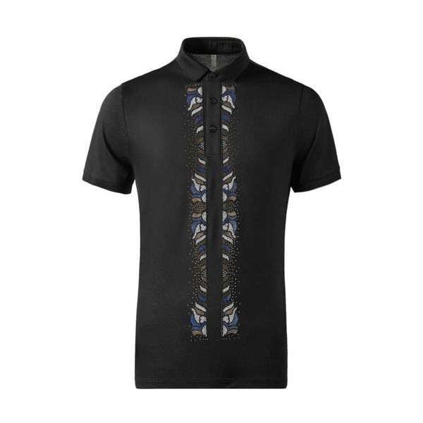 

new summer color bone stamping fashion men short sleeve elastic cotton spinning shaped casual shirts size -3xl, White;black